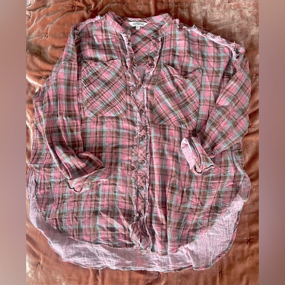 Davi + Dani Plaid Tunic
